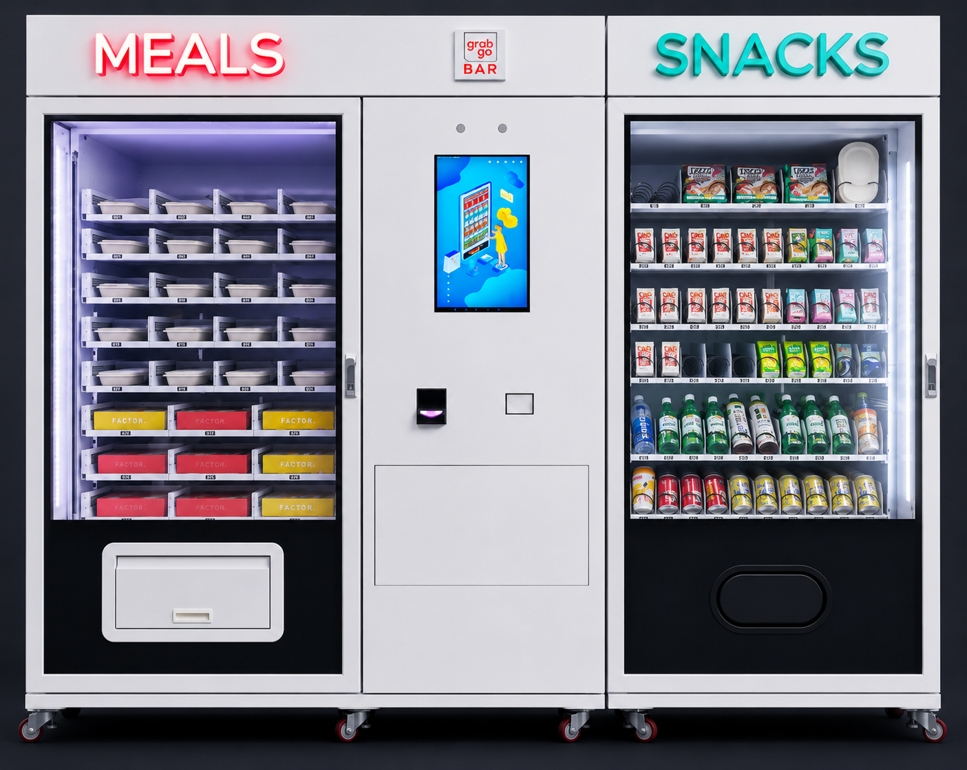 Grab and Go Bar two in one meals and snacks vending machine